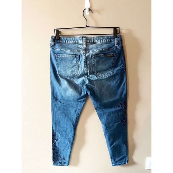 Michael Kors Embroidered Izzy Skinny Jeans - Picture 2 of 6